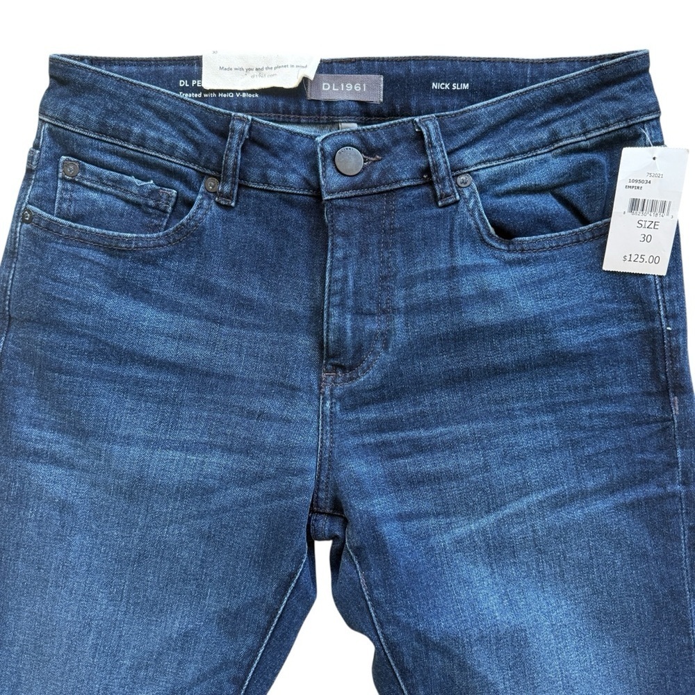 NWT DL1961 Men's Nick Slim Stretch Denim Jeans Blue Size 30x34 Medium Wash $125